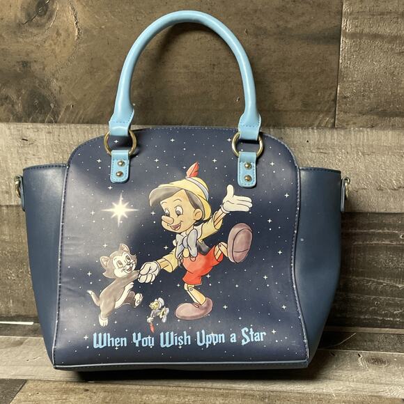 Loungefly Disney Pinocchio Blue Fairy Crossbody Bag No Strap Preowned - Picture 5 of 16